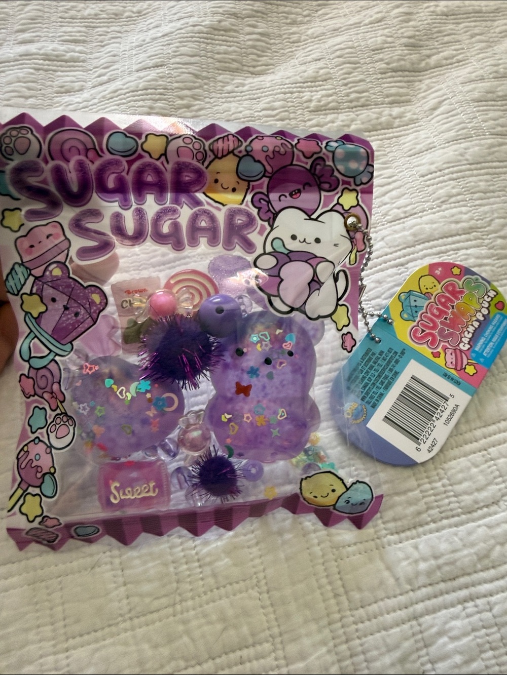Sugar Sugar purple gacha pouch. Sugar swaps by orb. Limited edition. V